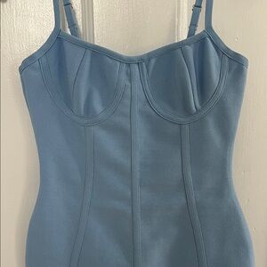 Source Unknown Light Blue Mini Dress